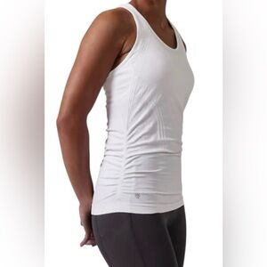 Athleta Speedlight Seamless Ruched Racerback Tank Top NWT in White